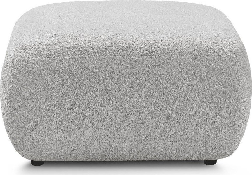 Světle šedá podnožka z textilie bouclé Montaigne – Bobochic Paris Bobochic Paris