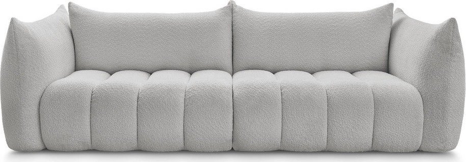 Světle šedá pohovka z textilie bouclé 286 cm Azra – Bobochic Paris Bobochic Paris