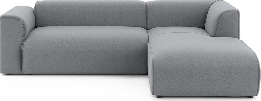 Světle šedá rohová pohovka (pravý roh/s lenoškou) Merid – Ropez Ropez