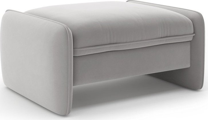 Světle šedá sametová podnožka Georgia – Micadoni Micadoni