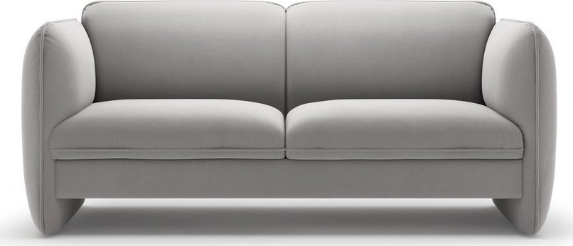 Světle šedá sametová pohovka 168 cm Georgia – Micadoni Micadoni