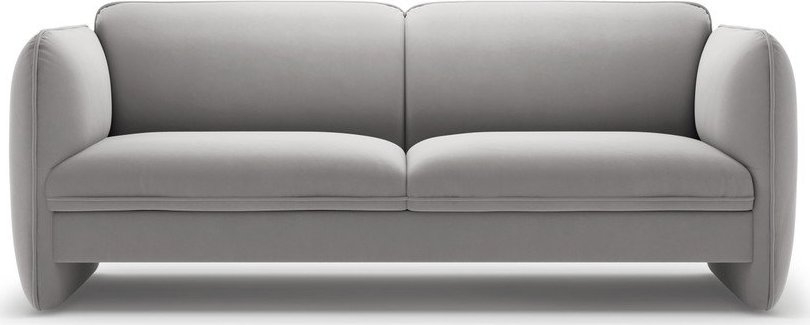 Světle šedá sametová pohovka 204 cm Georgia – Micadoni Micadoni