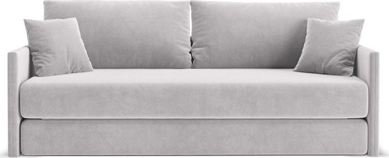 Světle šedá sametová rozkládací pohovka 209 cm Shannon – Cosmopolitan Design Cosmopolitan design