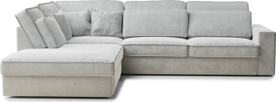 Světle šedá žinylková rohová pohovka (levý roh/do L) Kirou – Maison de Rêve Maison de Reve