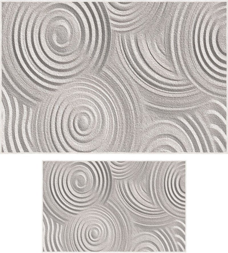 Světle šedé koupelnové předložky v sadě 2 ks 60x100 cm – Foutastic Foutastic