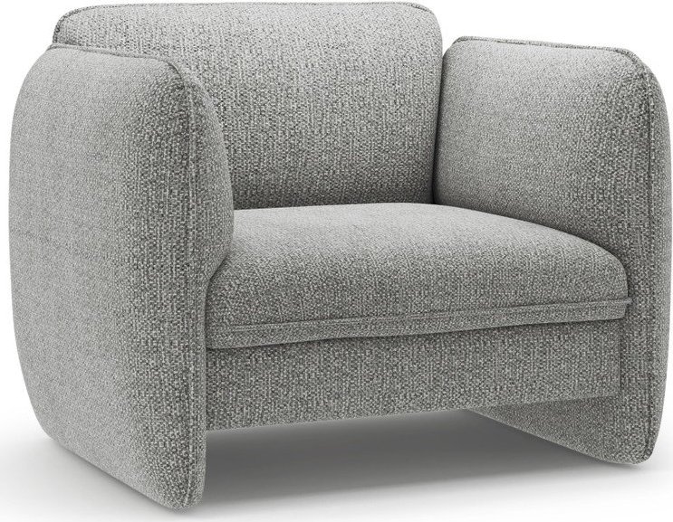 Světle šedé žinylkové křeslo Georgia – Micadoni Micadoni