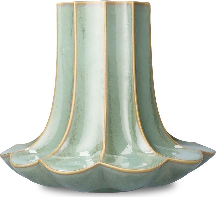 Světle zelená keramická váza (výška 20