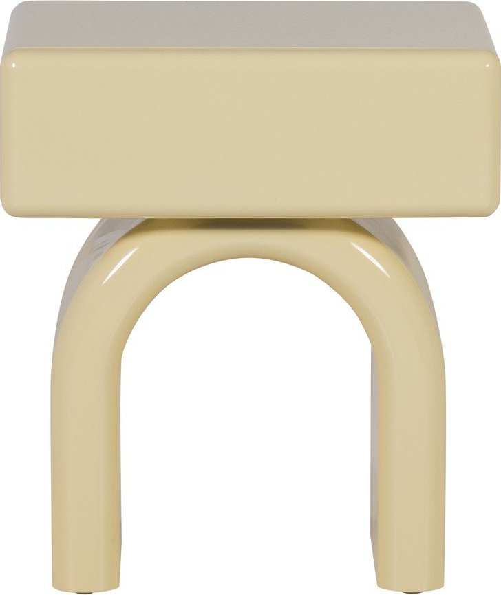 Světle žlutý lesklý noční stolek Zorel – WOOOD WOOOD