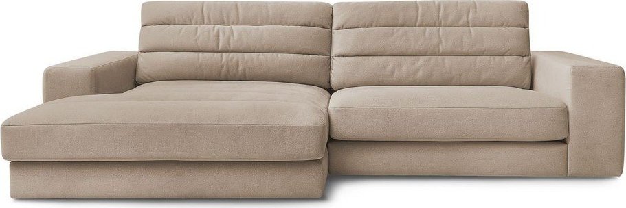 Taupe sametová rohová pohovka (levý roh/s lenoškou) Sierra – Bobochic Paris Bobochic Paris