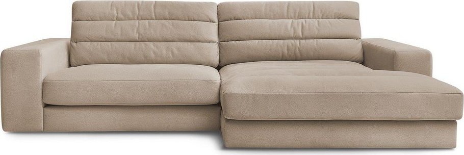 Taupe sametová rohová pohovka (pravý roh/s lenoškou) Sierra – Bobochic Paris Bobochic Paris