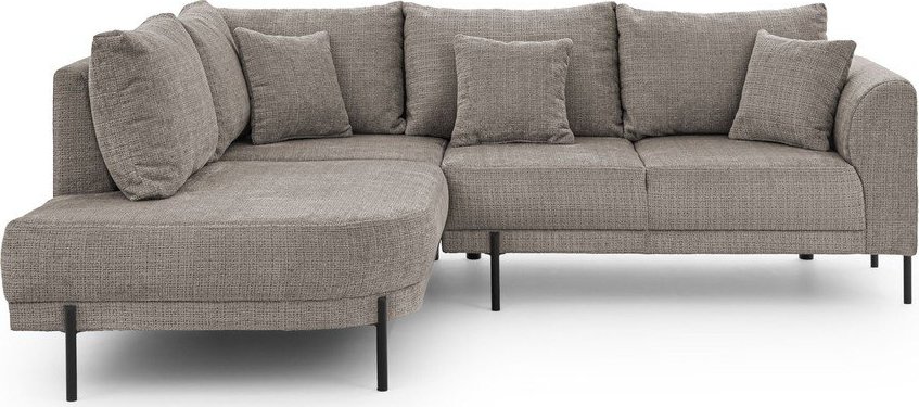 Taupe žinylková rohová pohovka (levý roh/do L) Mauris – Ropez Ropez