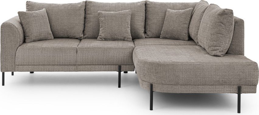 Taupe žinylková rohová pohovka (pravý roh/do L) Mauris – Ropez Ropez