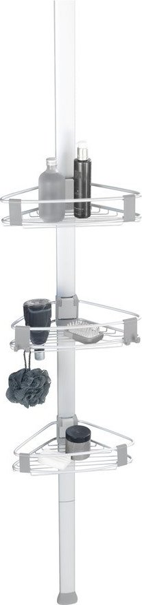 Teleskopická hliníková koupelnová polička v matně stříbrné barvě Purio – Wenko WENKO