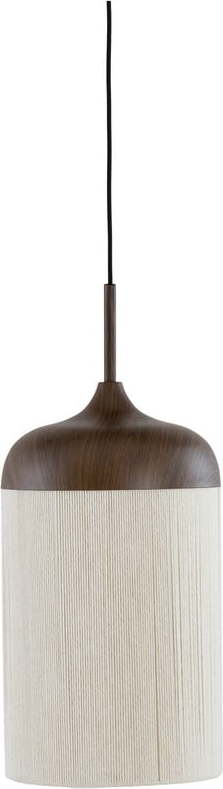 Tmavě hnědé závěsné svítidlo s textilním stínidlem ø 22 cm Dania – Light & Living Light & Living