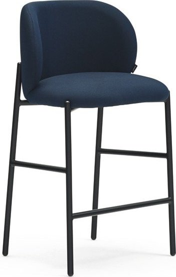 Tmavě modrá čalouněná barová židle Mogi – Teulat Teulat