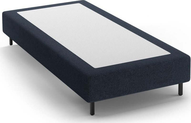 Tmavě modrá čalouněná jednolůžková postel bez čela 90x200 cm Whale – Micadoni Micadoni