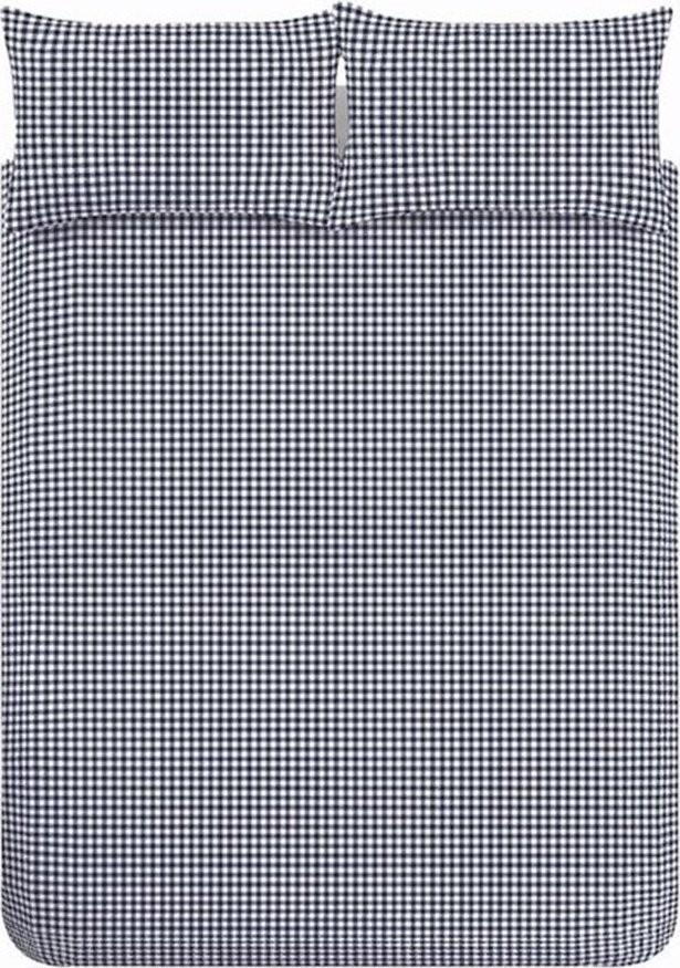 Tmavě modré 3dílné povlečení na dvoulůžko/prodloužené 230x220 cm Bamford Gingham Check – Catherine Lansfield Catherine Lansfield