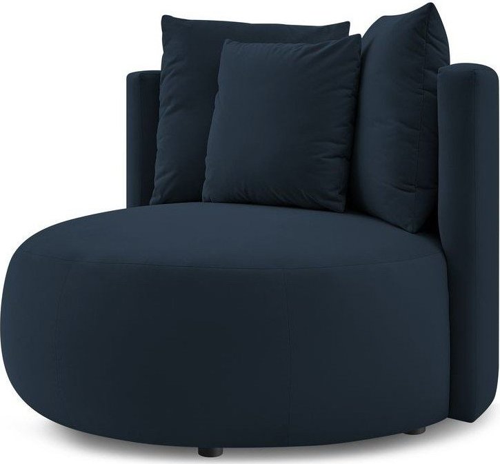 Tmavě modré sametové křeslo Cesar – Bobochic Paris Bobochic Paris