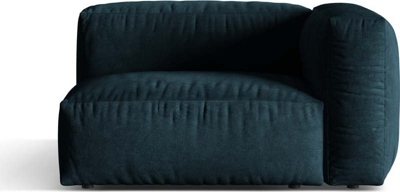 Tmavě modrý sametový modul pohovky (pravý roh) Martina – Micadoni Micadoni