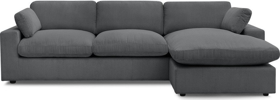 Tmavě šedá manšestrová rohová pohovka Belair – Bobochic Paris Bobochic Paris