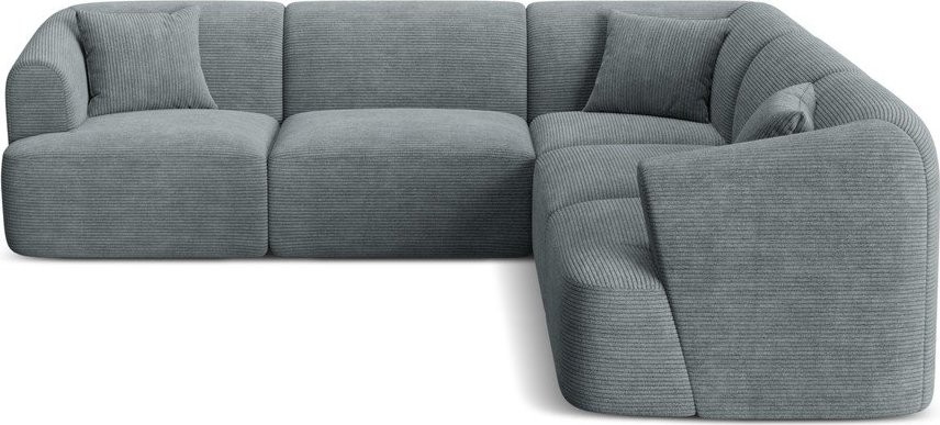 Tmavě šedá manšestrová rohová pohovka Campi – Cosmopolitan Design Cosmopolitan design