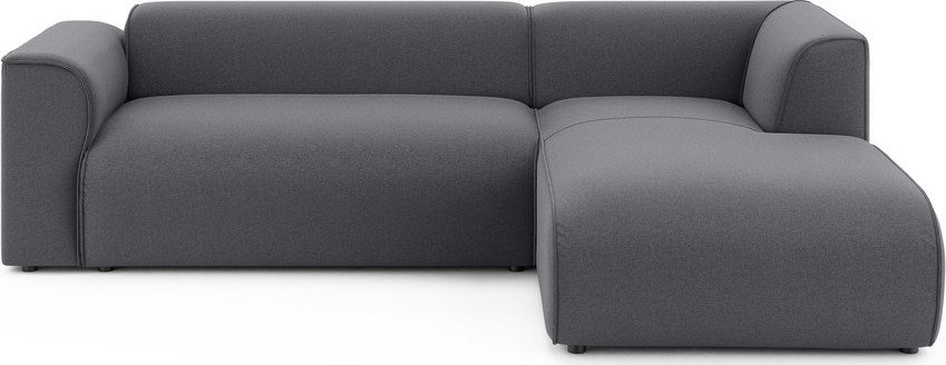 Tmavě šedá rohová pohovka (pravý roh/s lenoškou) Merid – Ropez Ropez