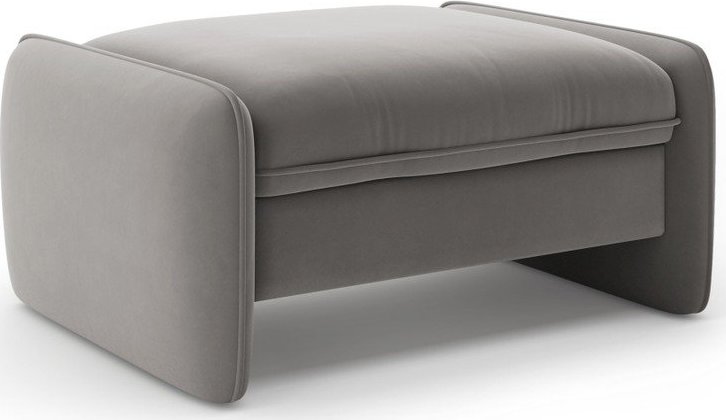 Tmavě šedá sametová podnožka Georgia – Micadoni Micadoni