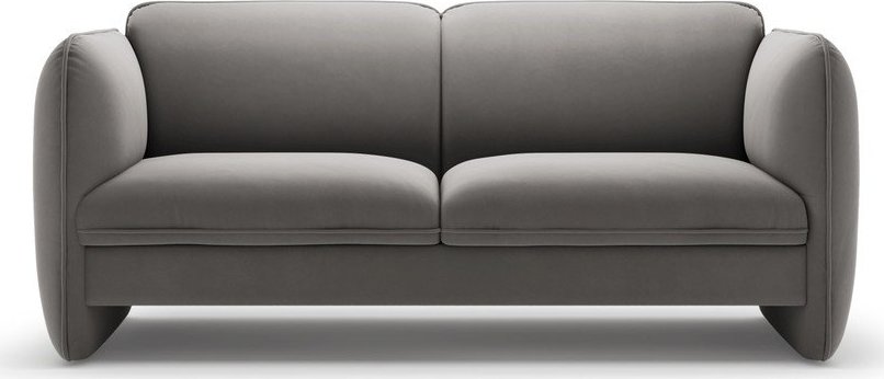 Tmavě šedá sametová pohovka 168 cm Georgia – Micadoni Micadoni