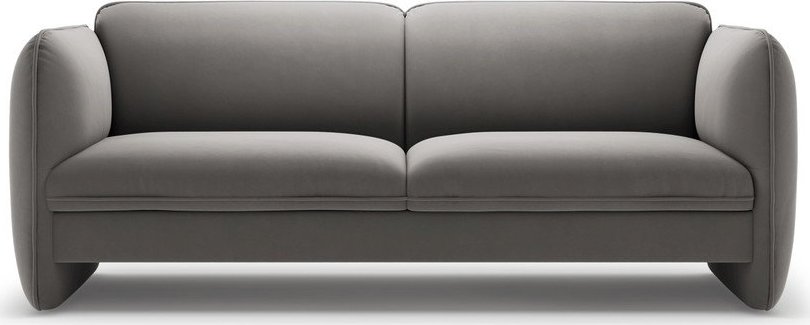 Tmavě šedá sametová pohovka 204 cm Georgia – Micadoni Micadoni