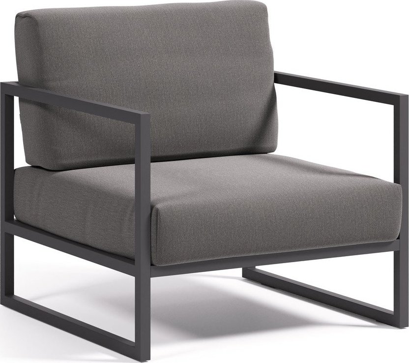 Tmavě šedé kovové zahradní křeslo Comova – Kave Home Kave Home