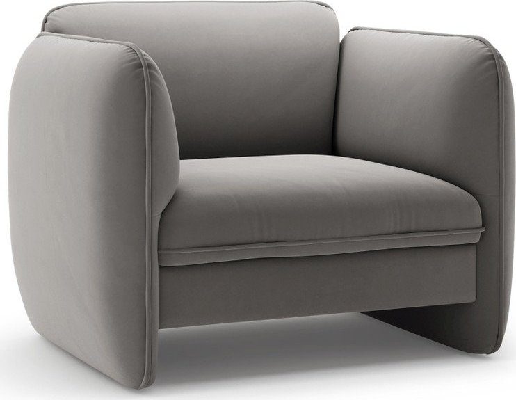 Tmavě šedé sametové křeslo Georgia – Micadoni Micadoni