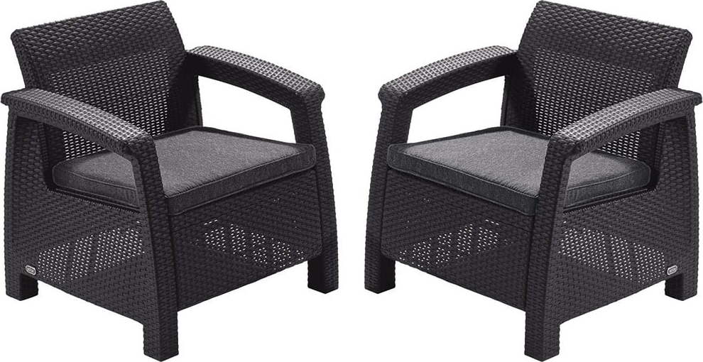 Tmavě šedé zahradní křeslo Corfu – Keter Keter