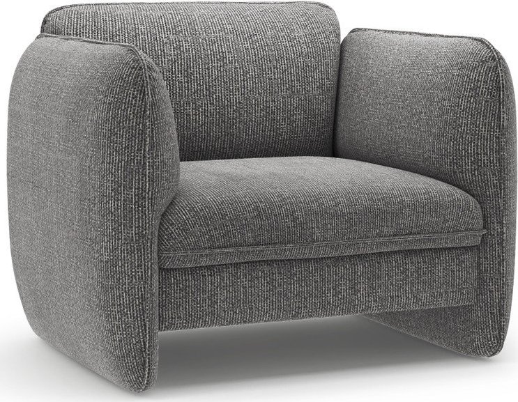 Tmavě šedé žinylkové křeslo Georgia – Micadoni Micadoni