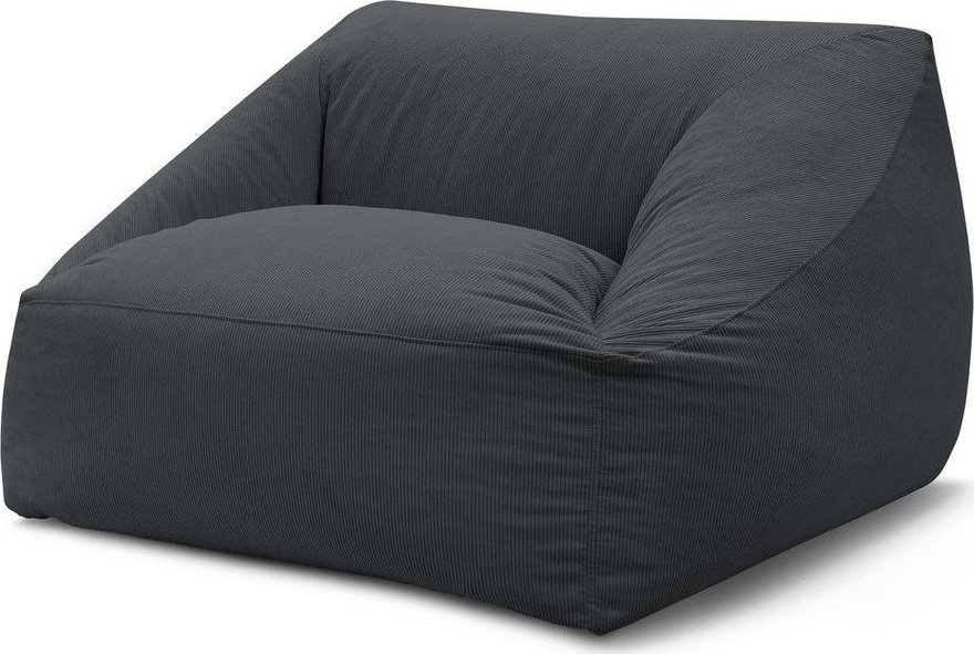 Tmavě šedý manšestrový sedací vak Lilibet – Bobochic Paris Bobochic Paris
