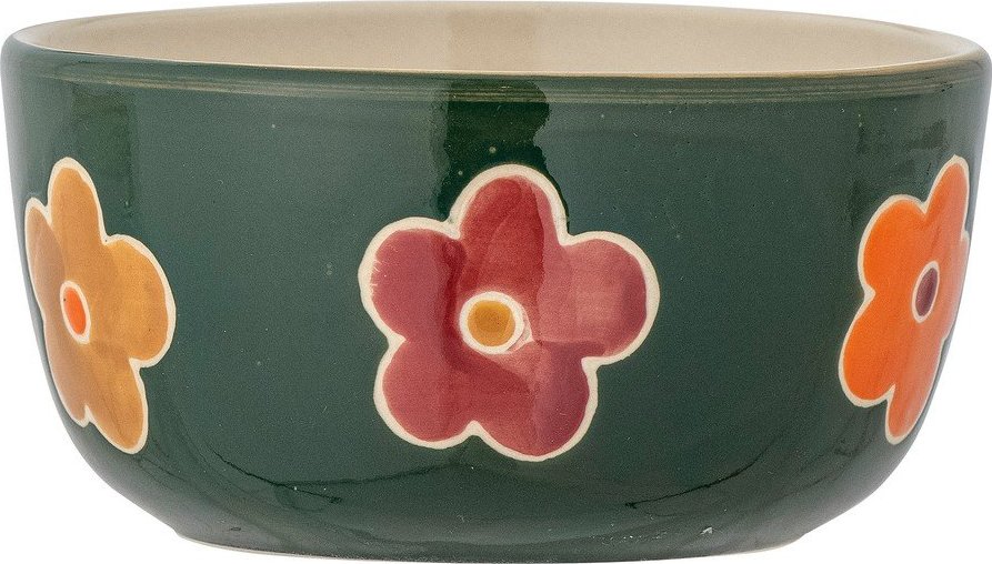 Tmavě zelená dětská miska z kameniny ø 12 cm Addy – Bloomingville Mini Bloomingville Mini