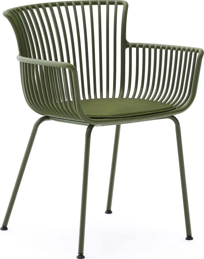 Tmavě zelená kovová zahradní židle Surpika – Kave Home Kave Home