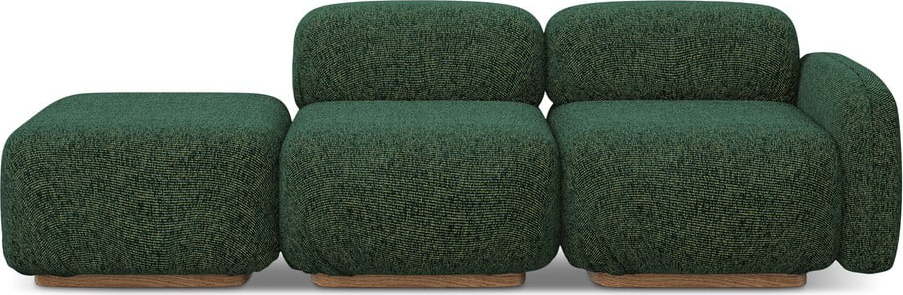 Tmavě zelená pohovka pravý roh 258 cm Ailani - II. jakost – Makamii Makamii