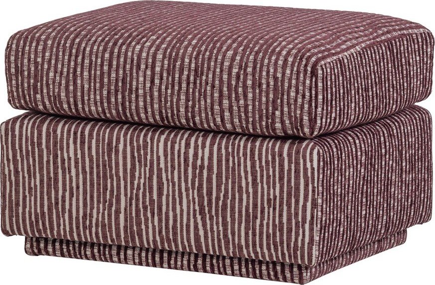 Vínová čalouněná podnožka Lou – WOOOD WOOOD