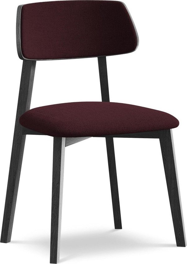 Vínová jídelní židle z masivního dřeva Niu – Makamii Makamii