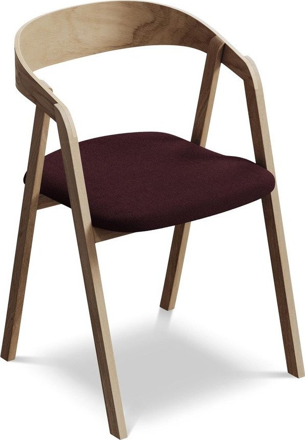 Vínové jídelní křeslo z masivního dřeva Erika – Makamii Makamii