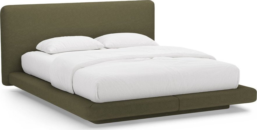 Zelená čalouněná dvoulůžková postel 140x200 cm Linea – Micadoni Micadoni