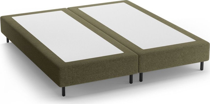 Zelená čalouněná dvoulůžková postel bez čela 140x200 cm Whale – Micadoni Micadoni