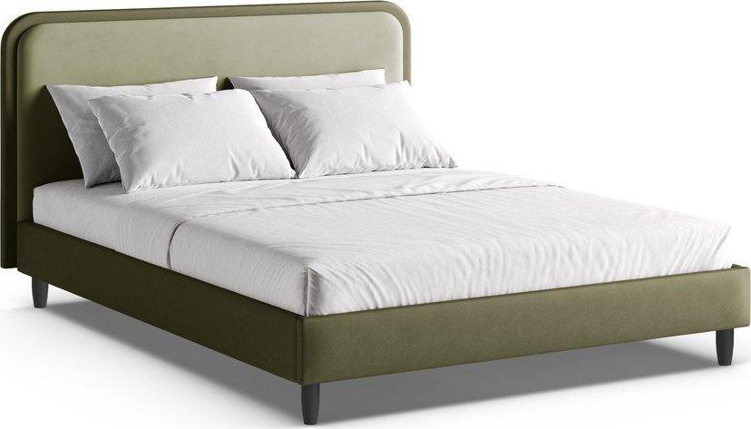 Zelená čalouněná dvoulůžková postel s roštem 180x200 cm Aveline – Micadoni Micadoni