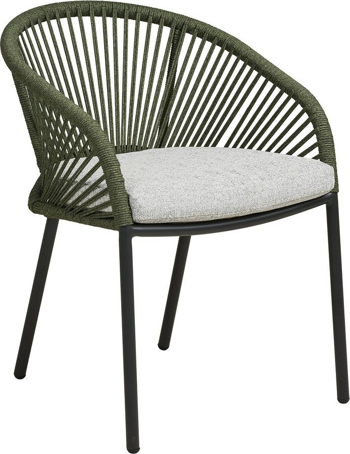 Zelená kovová/polstrovaná zahradní židle Novella – House Nordic House Nordic