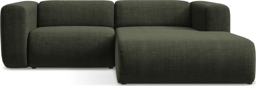 Zelená rohová pohovka (pravý roh/s lenoškou) Ekahi – Makamii Makamii