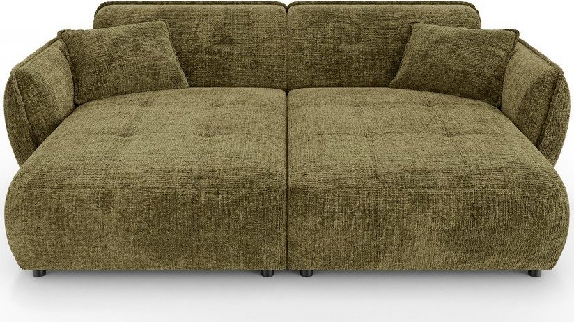 Zelená žinylková pohovka s lenoškou 252 cm Nelia Big – Ropez Ropez