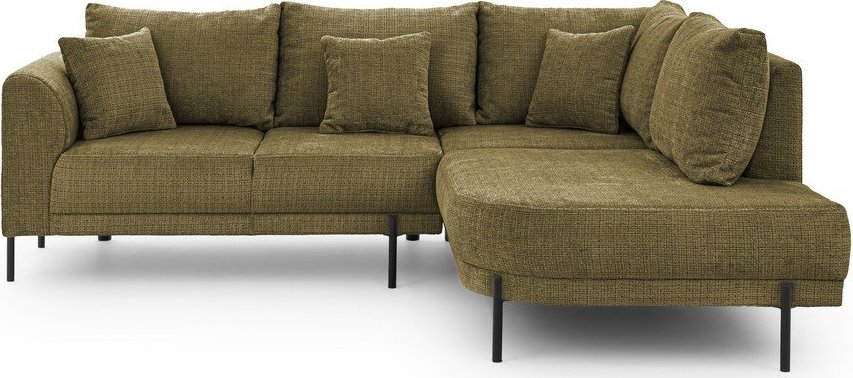 Zelená žinylková rohová pohovka (pravý roh/do L) Mauris – Ropez Ropez