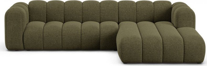 Zelená žinylková rohová pohovka (pravý roh/s lenoškou) Lupine – Micadoni Micadoni