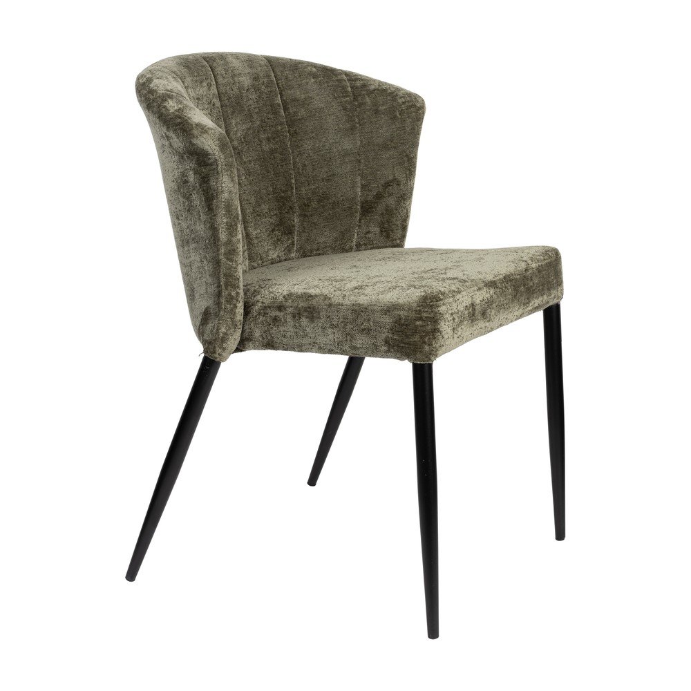 Zelené čalouněné jídelní židle v sadě 2 ks Georgia – Dutchbone Dutchbone