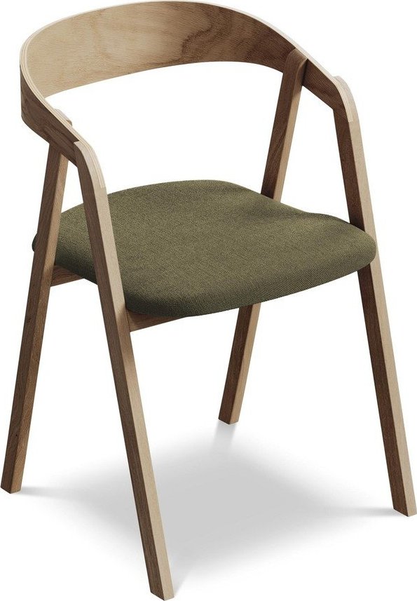 Zelené jídelní křeslo z masivního dřeva Erika – Makamii Makamii